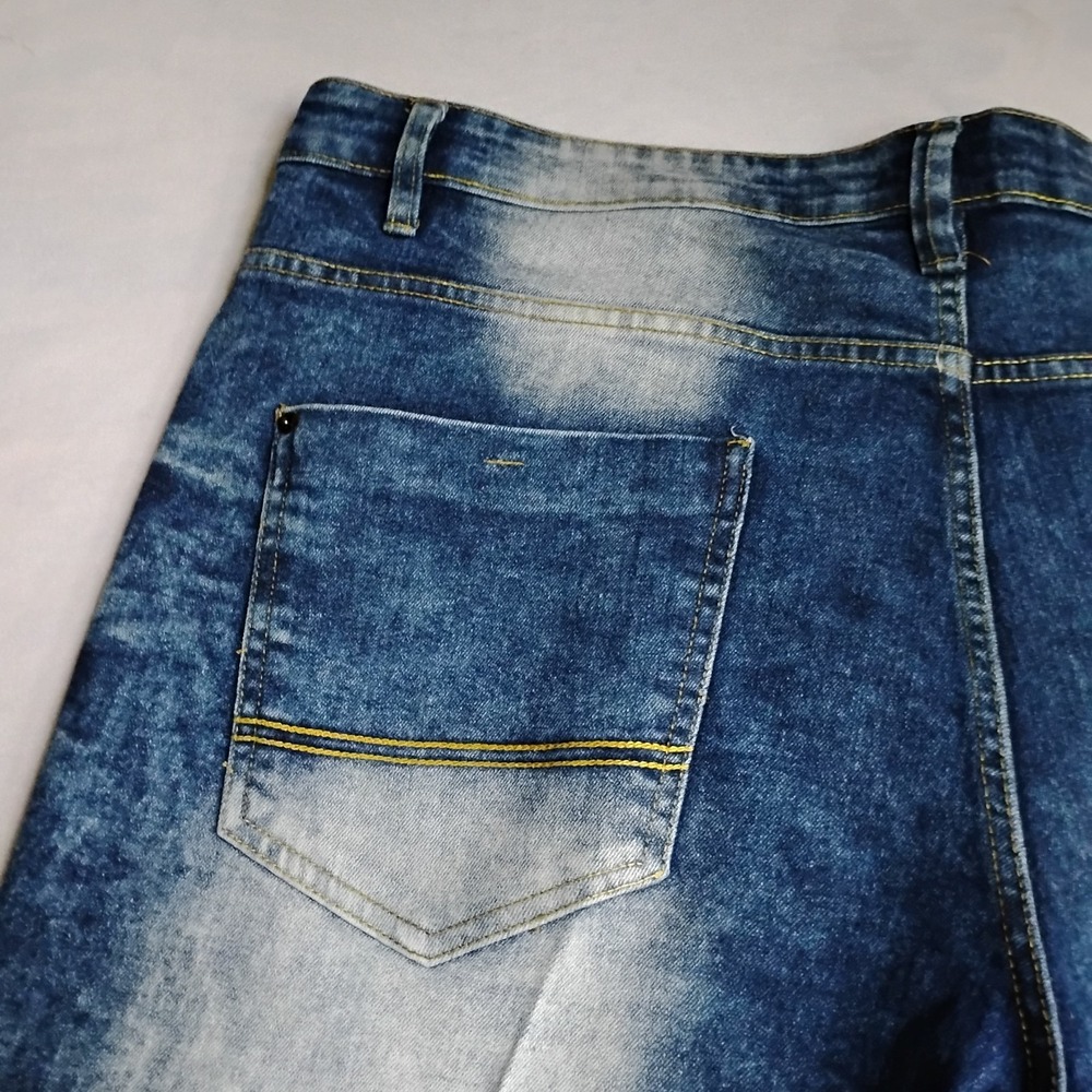 Southpole Shorts 42 Jean Jorts Relaxed Baggy Skater Y2K Grunge Denim - Picture 3 of 14